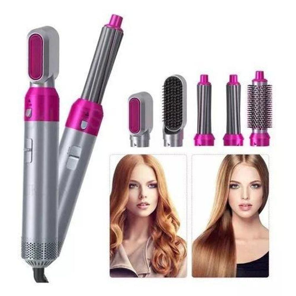 Escova Secador Cabelo Feminino 5 In 1 Modelar 110V: Beleza E