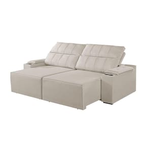 Sofá 2 Lugares Retrátil E Reclinável M-182 Martins Creme
