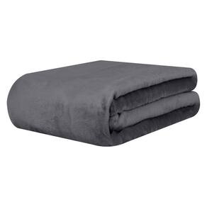 Cobertor Casal Manta Microfibra Sultan Soft 1,80m X 2,20m Antialérgico Grafite