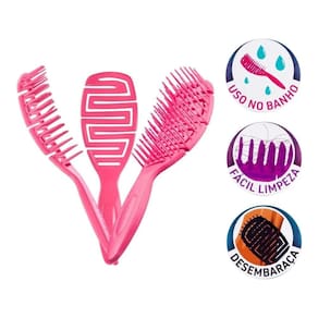 Escova De Cabelo Desembaraçar Pentear Mágica Dobra Maya