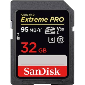 CARTÃO DE MEMÓRIA SANDISK 32GB EXTREME PRO SDHC - 95MB/s