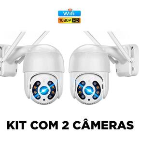 Kit 2 Câmeras IP Externa Full HD 1080p - Prova d`Água