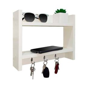 Porta Chave de Parede Suporte para Chaveiro Decorativo Branco