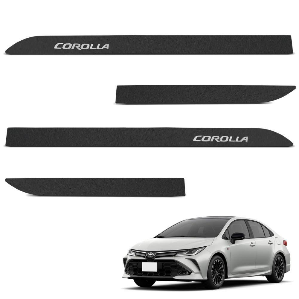 Jogo de Friso Lateral Corolla 2006 a 2024 Preto Texturizado