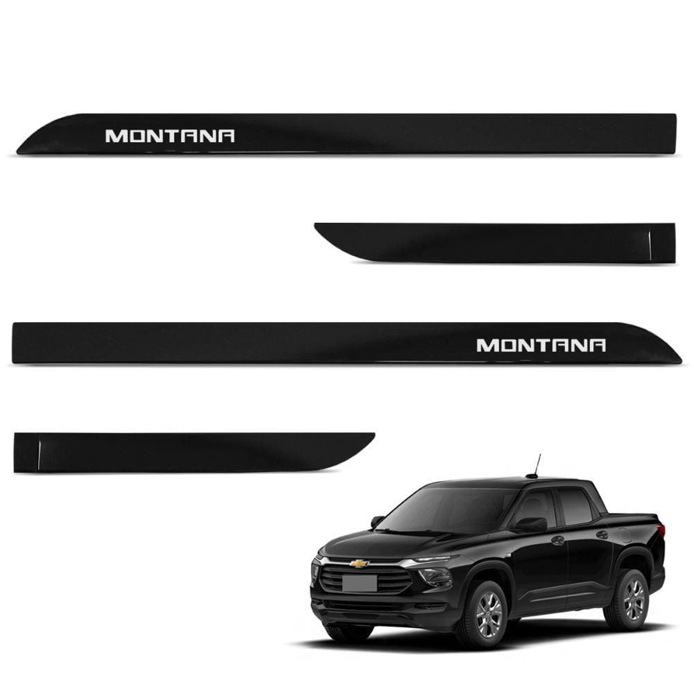 Jogo de Friso Lateral Montana 2023 2024 Preto ouro negro