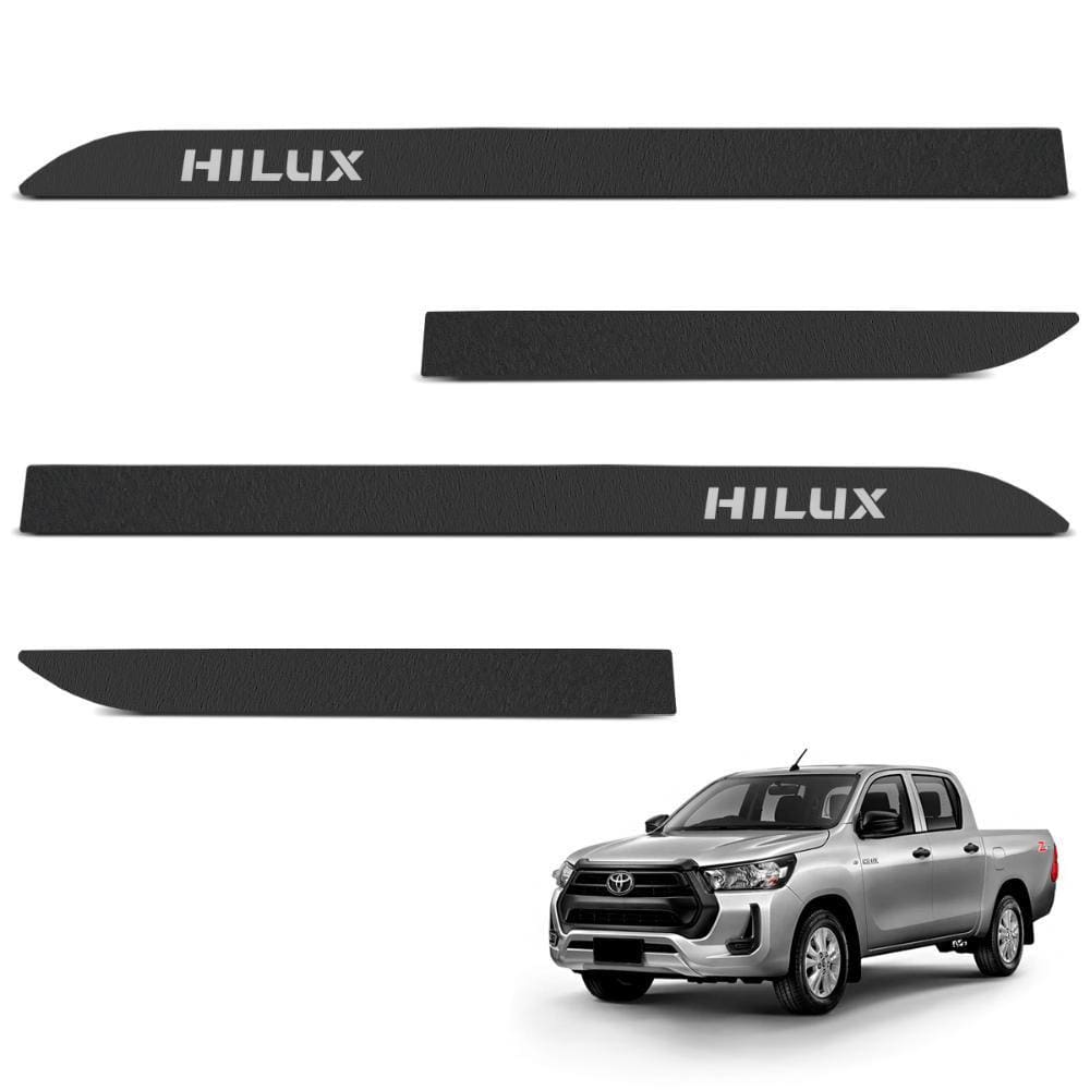 Jogo de Friso Lateral Hilux 2005 a 2024 Preto Texturizado