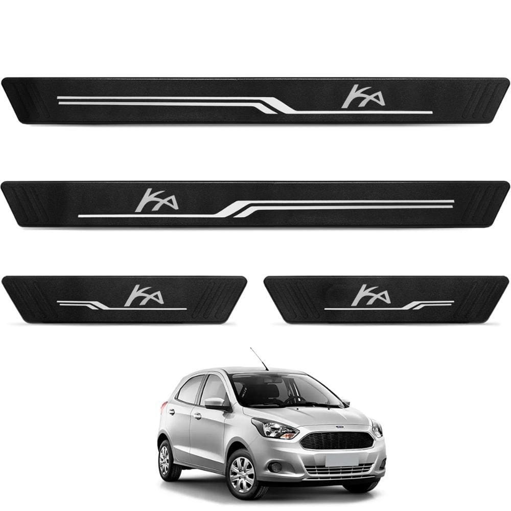 Jogo de Soleira Ka 2014 a 2021 Texturizado 4 Peças Preto