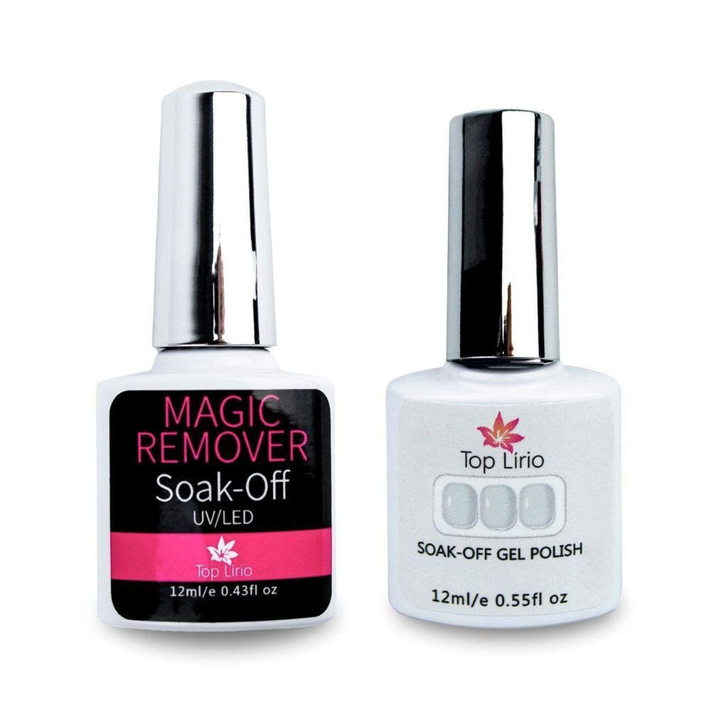 Kit Esmalte Em Gel Renda Soak Off + Magic Remover Top Lírio