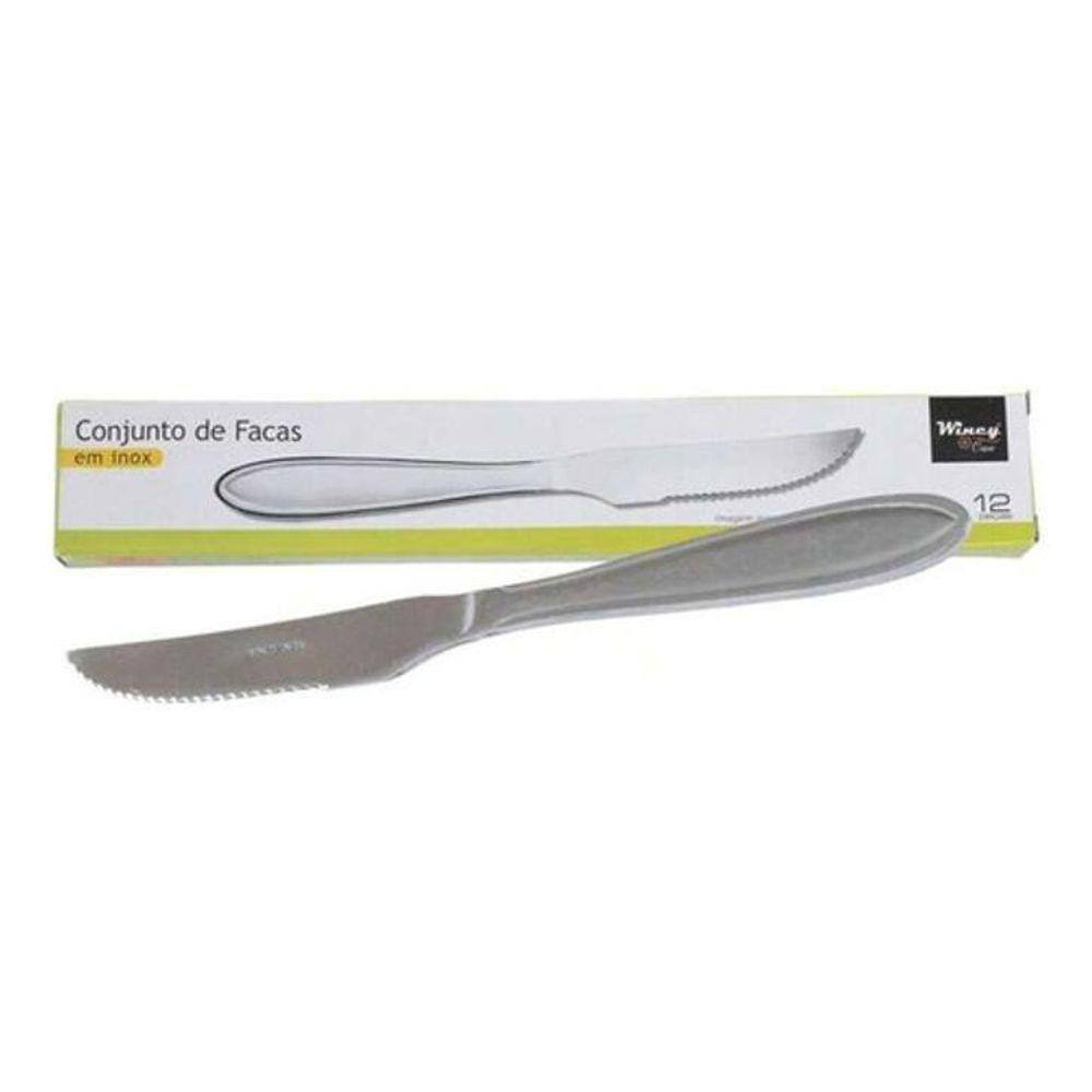 Conjunto de Facas em Inox de 21 cm - Resistente e Durável