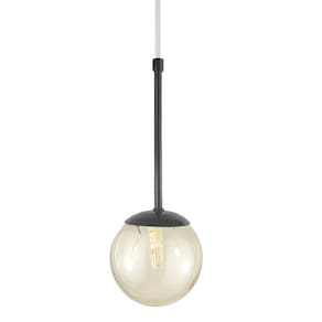 Pendente Globo Esfera De Vidro 12cm - Preto - Vidro âmbar