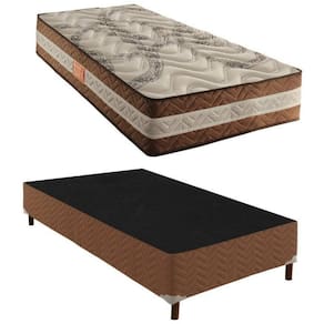 Box Solteiro Samambaia 42x88x188cmcom Colchão Solteiro Molas Ensacadas Samambaia 30x88x188cm Rustico Cerejeira