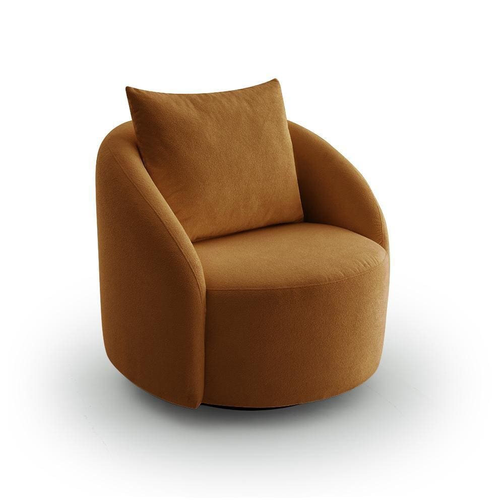 Poltrona Decorativa Orgânica Giratória Boucle Cali Estofama
