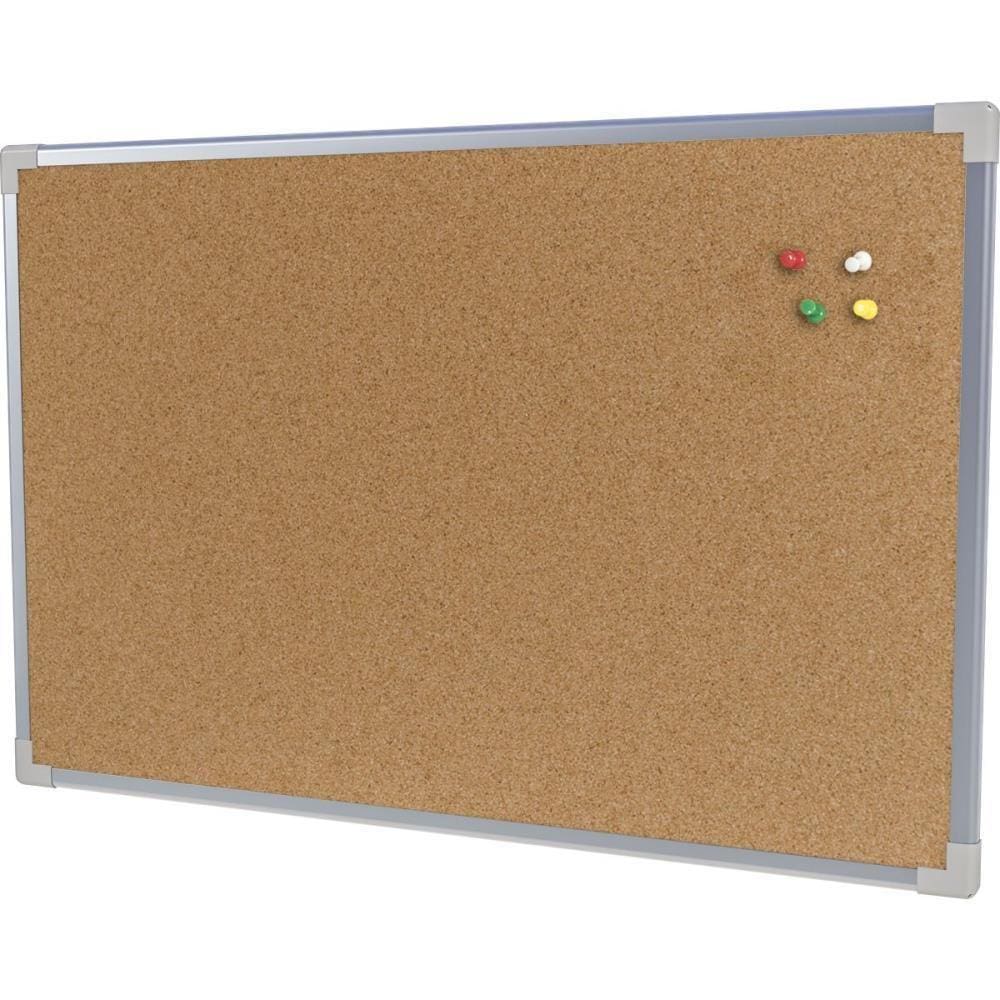 Quadro Aviso Moldura Aluminio Cortica Aparente 200X120Cm