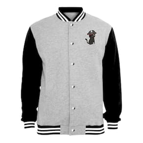 Jaqueta Colegial Moletom Masculina Feminina Pirata Gato Sem Bolso
