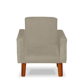 Mini Poltrona Cadeira Infantil Nina De Criança Suede Bege