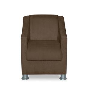 Mini Poltrona Cadeira Infantil Tilla De Criança Suede Marrom