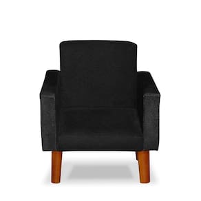 Mini Poltrona Cadeira Infantil Nina De Criança Suede Preto