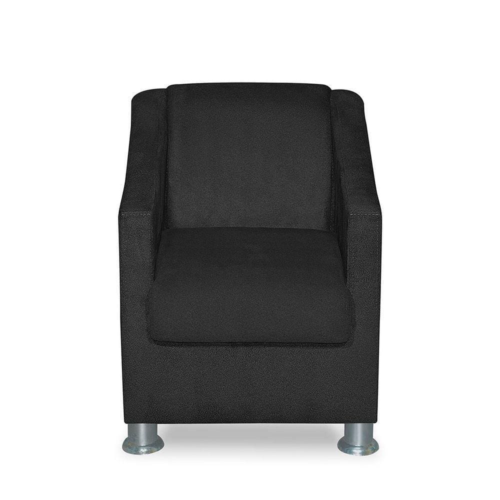 Mini Poltrona Cadeira Infantil Tilla De Criança Suede Preto