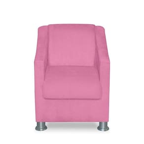 Mini Poltrona Cadeira Infantil Tilla De Criança Suede Rose