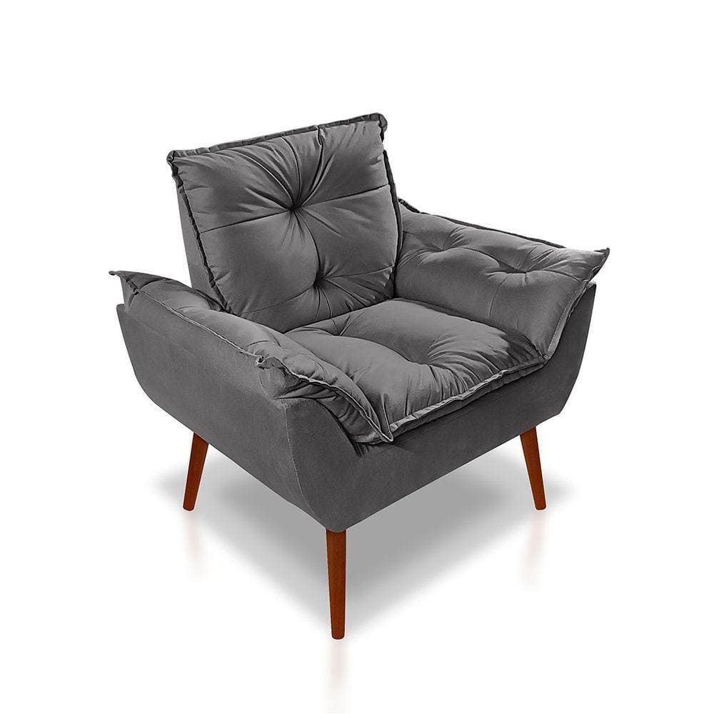 Poltrona Opala Luxo Suede Grafite