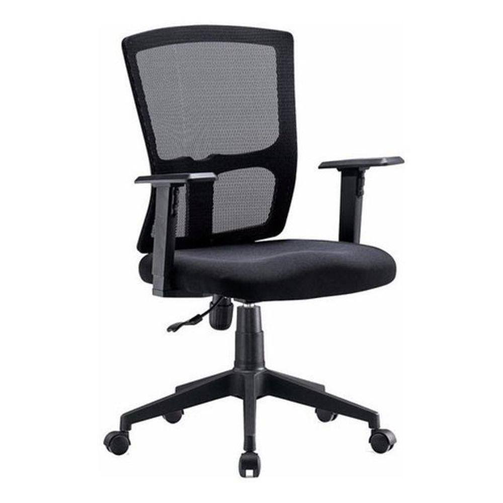 Cadeira Escritório Espuma Laminada - Base Nylon - Preta