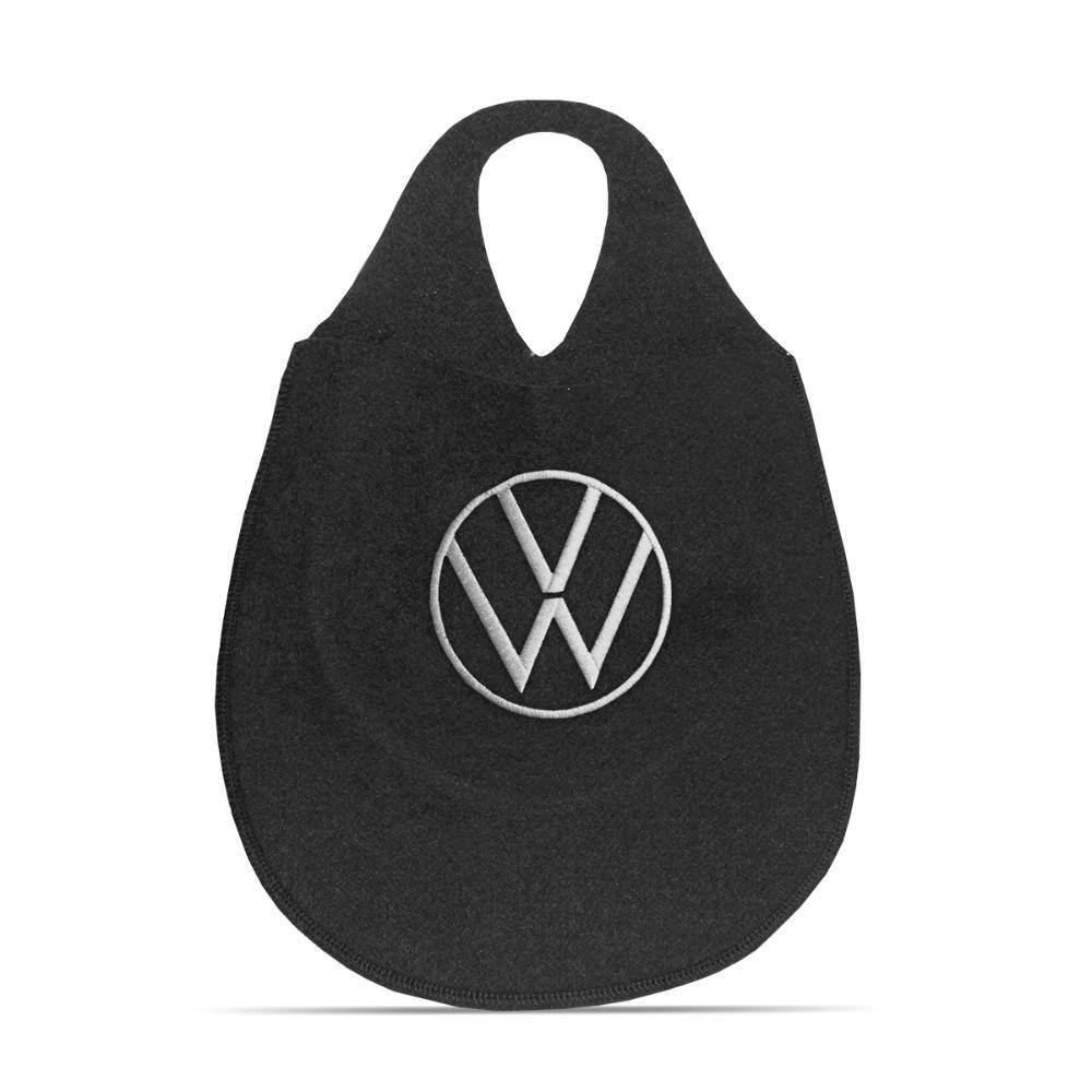 Lixeira Automotiva Cambio Logo Volkswagen Carpete Bordado