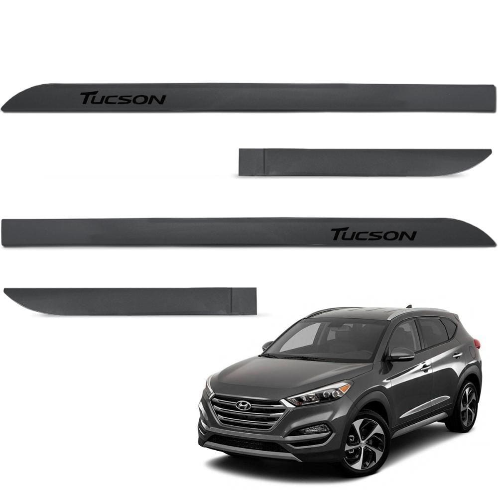 Jogo de Friso Lateral New Tucson 2017 a 2024 Cinza Metalico