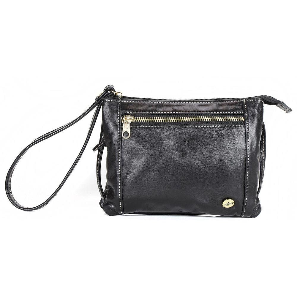 Bolsa Lateral Sophia Couro Preta 15x21x5cm - Alta Qualidade