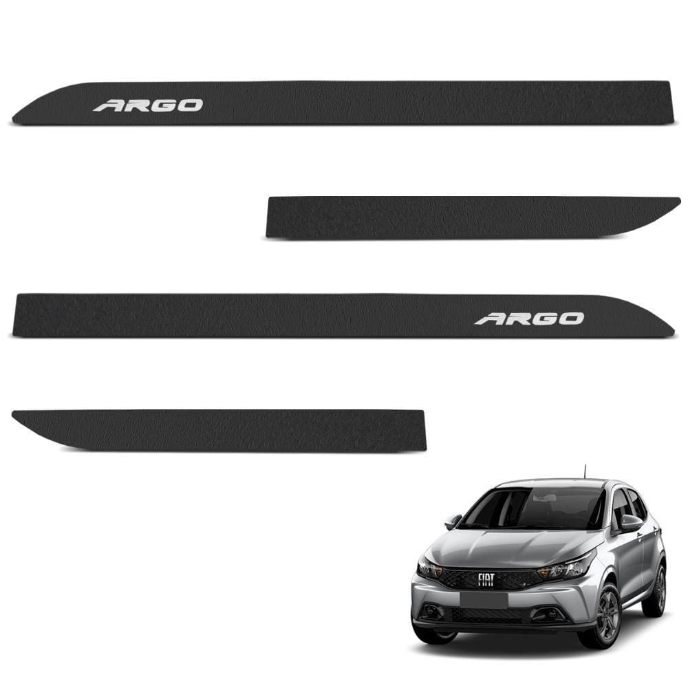 Jogo de Friso Lateral Argo 2017 a 2024 Preto Texturizado