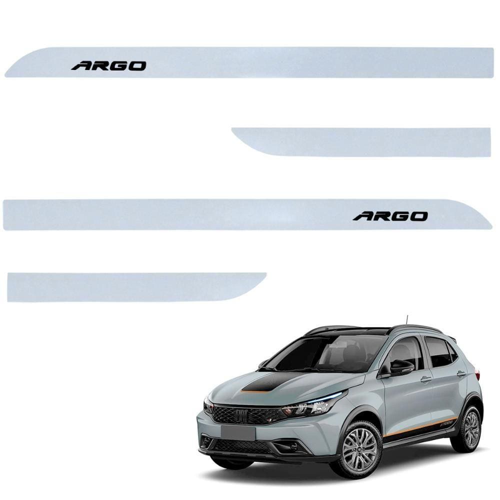 Jogo de Friso Lateral Argo 2017 a 2024 Cinza Strato