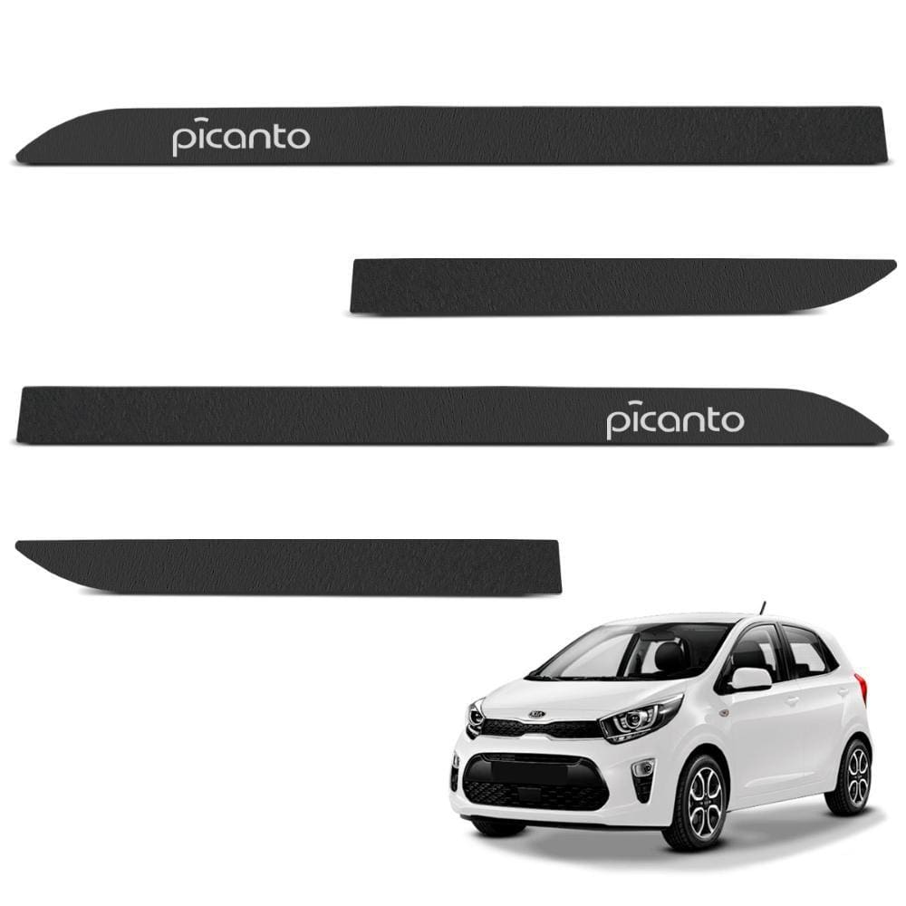 Jogo de Friso Lateral Picanto 2007 a 2019 Preto Texturizado