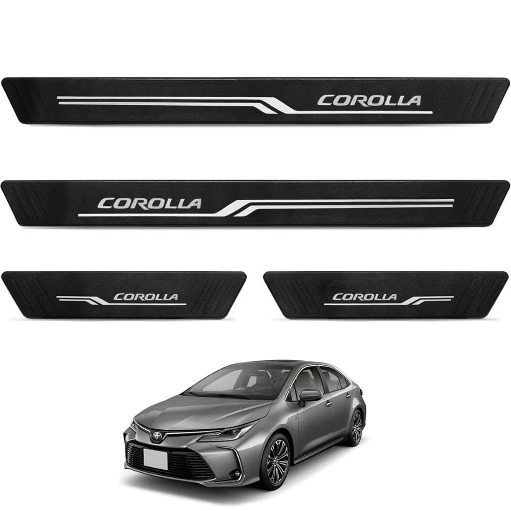 Jogo de Soleira Corolla 2006 a 2024 Texturizado 4 Peças Preto