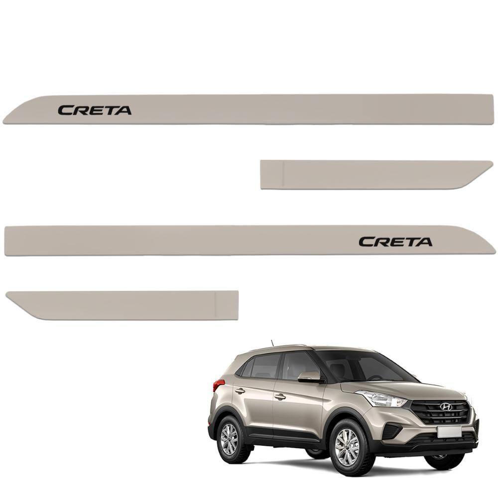 Jogo de Friso Lateral Creta 2017 a 2021 Prata Sand