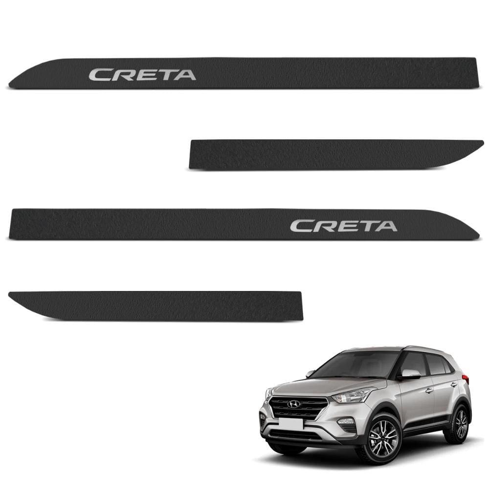Jogo de Friso Lateral Creta 2017 a 2020 Preto Texturizado
