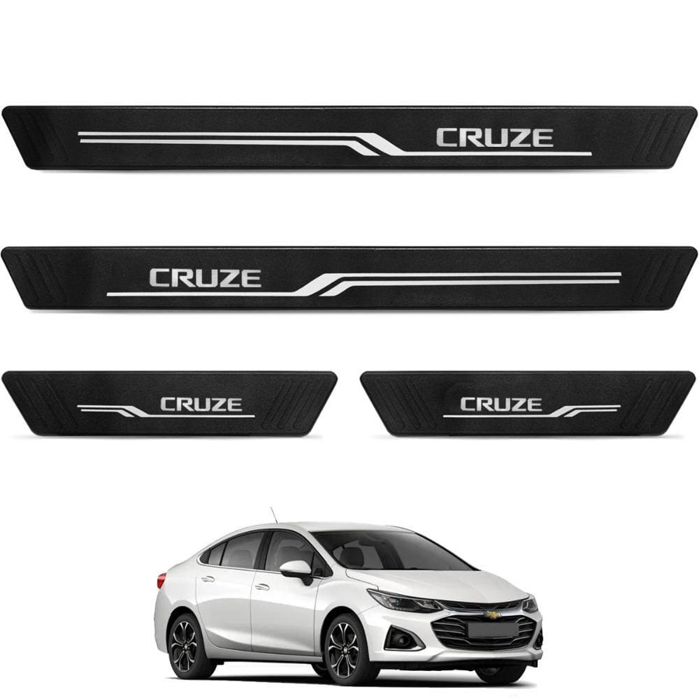 Jogo de Soleira Cruze 2008 a 2023 Texturizado 4 Peças Preto