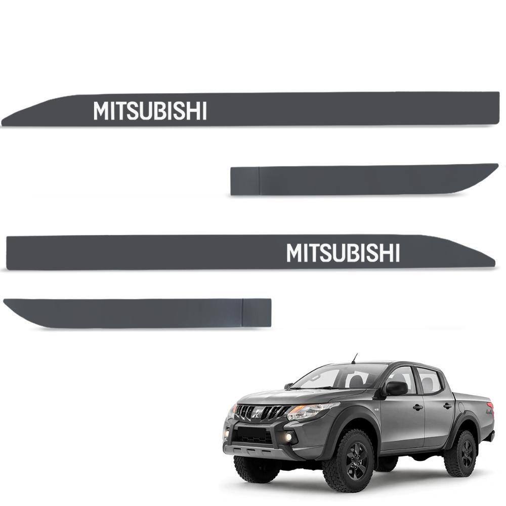 Jogo de Friso Lateral L200 2018 a 2024 Cinza Londrino