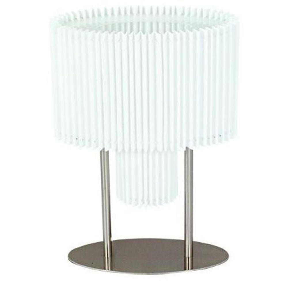 Abajur Plissado De Policarbonato Oval Para Led