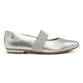 Sapatilha Usaflex Feminina Couro Detalhe Elástico Casual UC0502