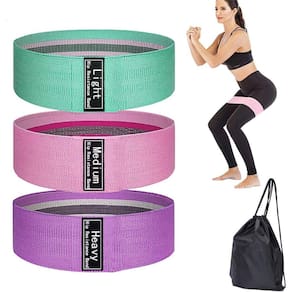 Conjunto de faixas de resistência para pernas e bumbum, esportes, quadril, tecido resistente a tecido Kit 3 LARGOS