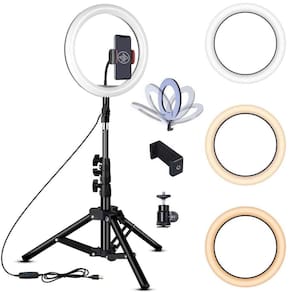 Kit Iluminador Luz Led Ring Light Youtuber 6 16Cm + Tripé