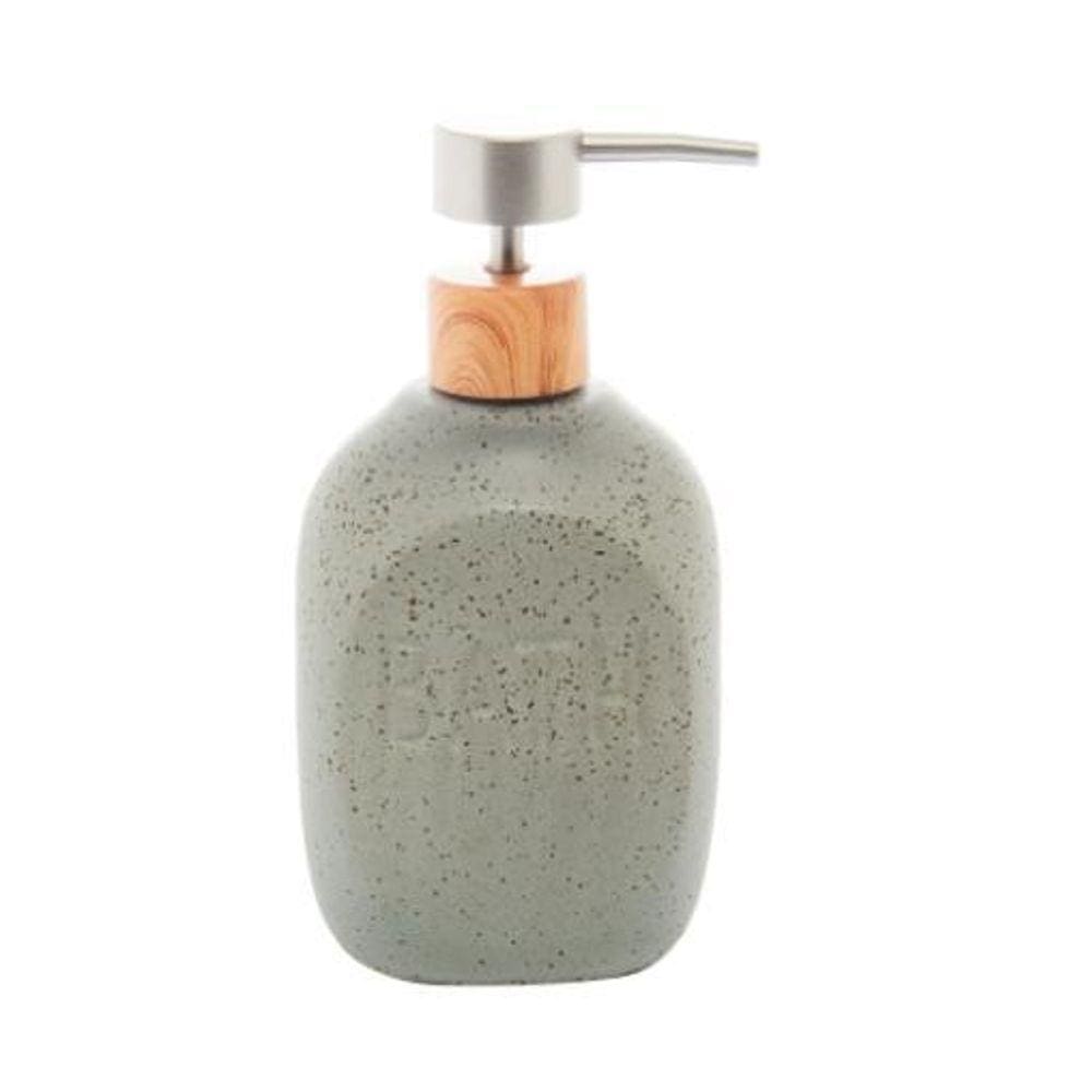 Porta Sabonete De Cerâmica Granilite Bath Cinza 430Ml - Lyor