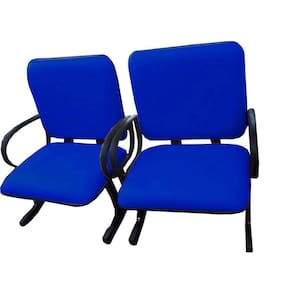 02 Cadeiras Para Escritório Para Obesos Até 250kg Azul