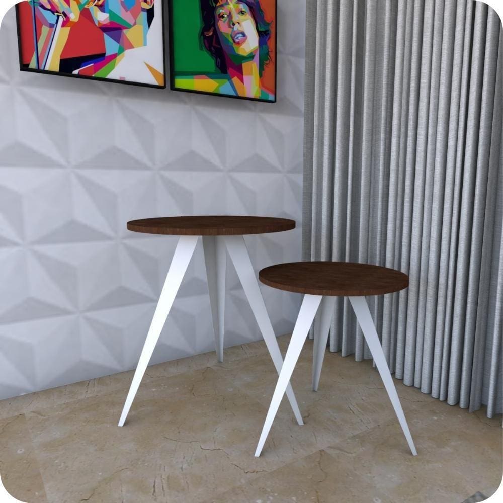 2 Mesinhas Lateral de Canto Redonda B.m