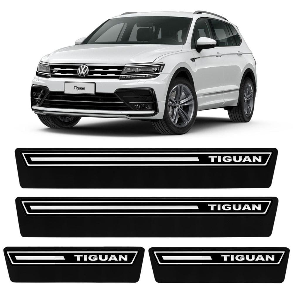Jogo de Soleira Premium Tiguan 2018 a 2021 Elegance 4 Portas