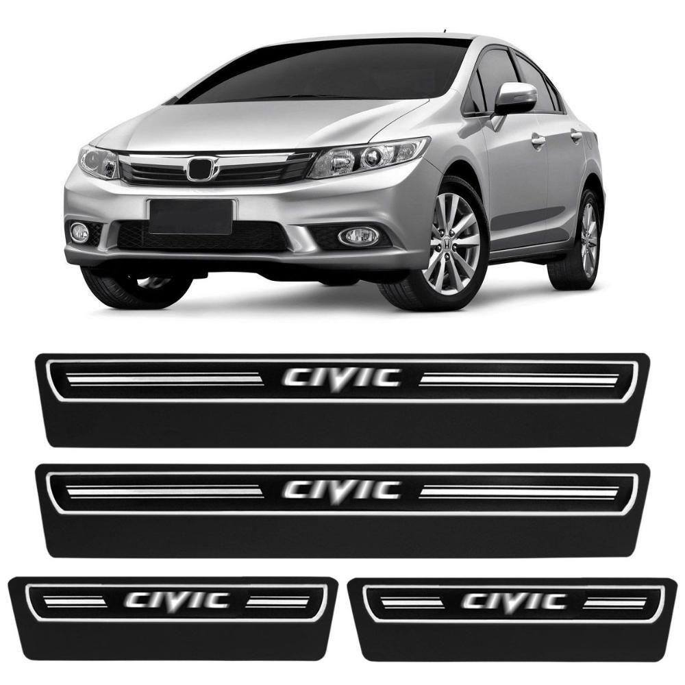 Jogo de Soleira Premium Civic 2007 a 2016 Elegance 4 Portas