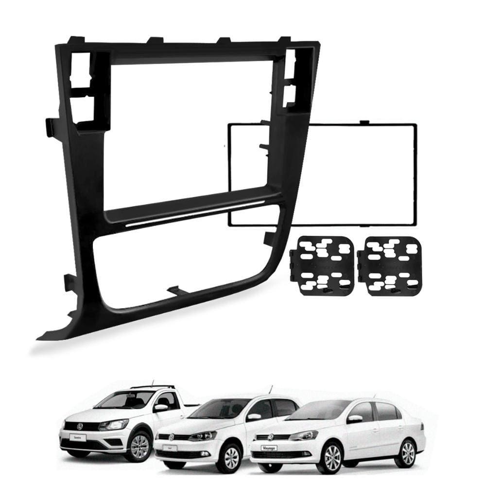 Moldura 2 Din Gol Voyage Saveiro G6 2013 2016 Espaço Pto