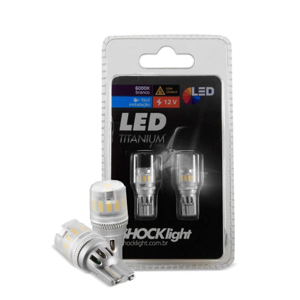 Par Lâmpada Led Branca Esmagada T10 13 SMD4014 Retrofit