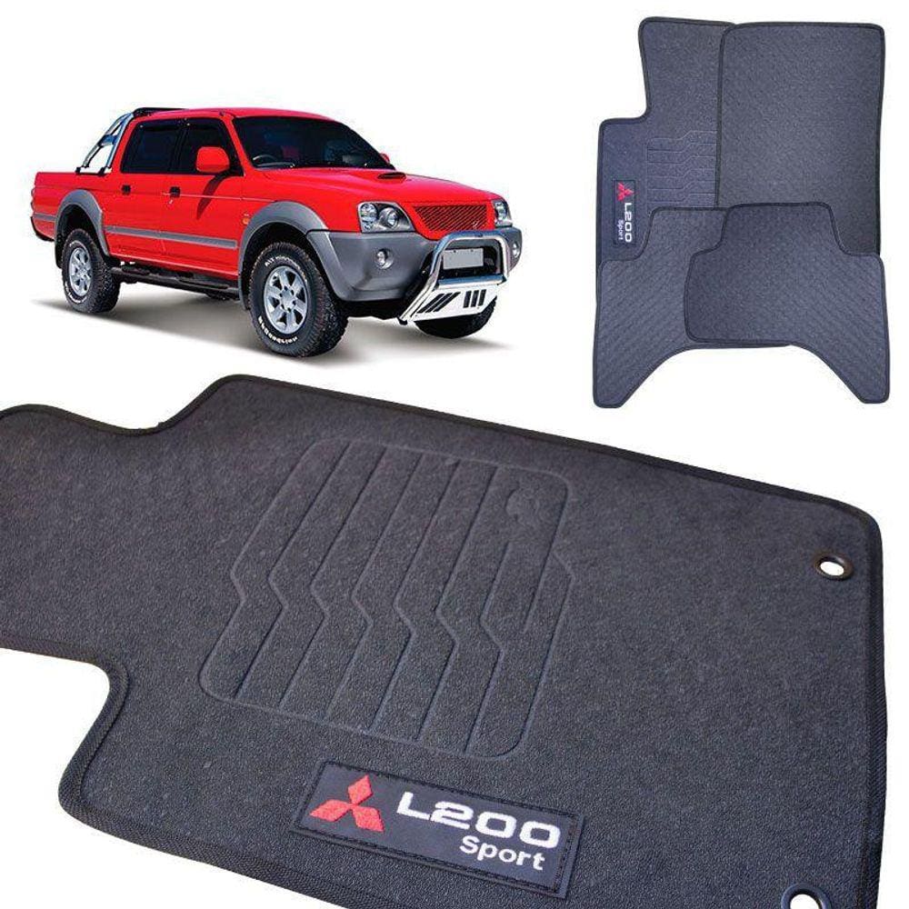 Jogo Tapete Borracha L200 Sport Outdoor 2004 a 2012 em PVC