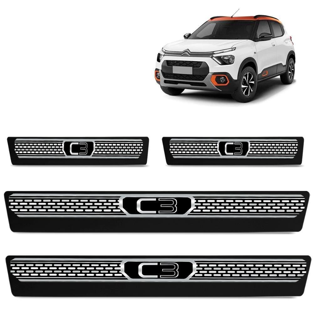 Jogo de Soleira Premium Citroen C3 2023 Elegance 4 Portas