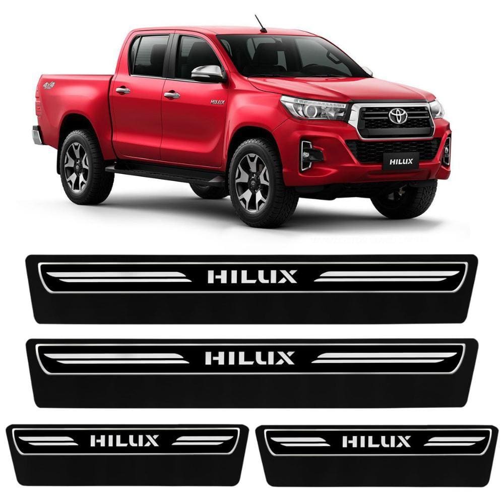 Jogo de Soleira Premium Hilux 2016 a 2023 Elegance 4 Portas